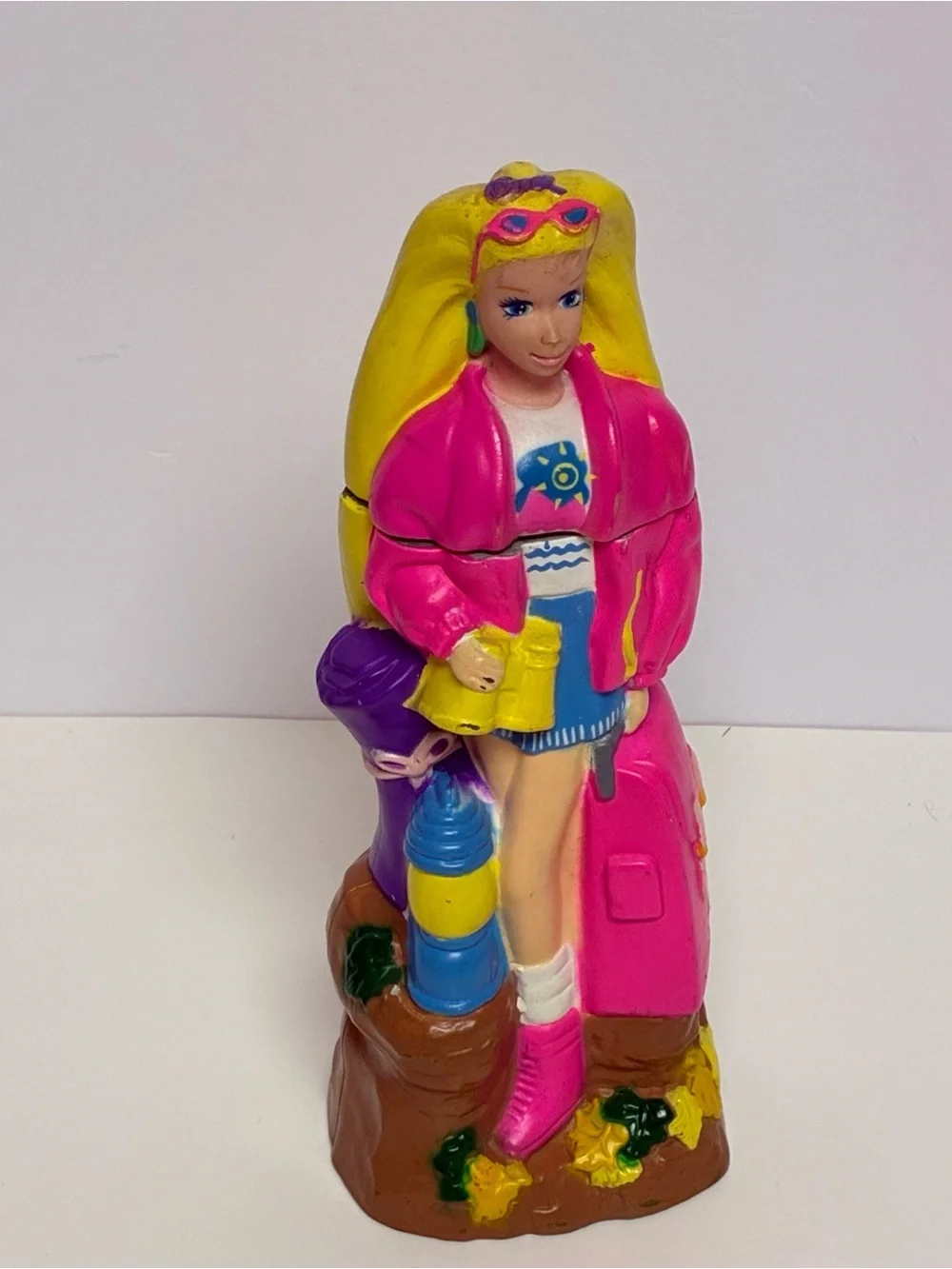Barbie Camp Bottle Plastic Bubble Bath 9in Bottle (Empty) Mattel Vintage